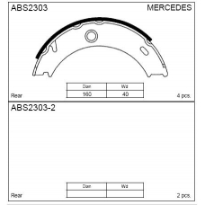 ABS2303 Allied Nippon Колодки барабанные