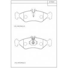 KD7028 ASIMCO Комплект тормозных колодок, дисковый тормоз