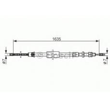 1 987 477 455 BOSCH Трос, стояночная тормозная система