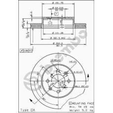 09.5011.20 BREMBO Тормозной диск