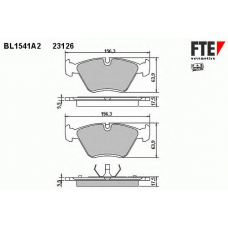 BL1541A2 FTE Комплект тормозных колодок, дисковый тормоз