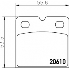 8DB 355 005-301 HELLA PAGID Комплект тормозных колодок, дисковый тормоз