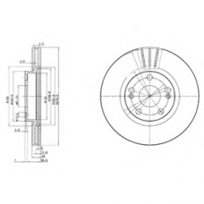 BG2697 DELPHI Тормозной диск