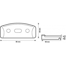 571200B BENDIX Комплект тормозных колодок, дисковый тормоз