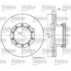 187014 VALEO Тормозной диск