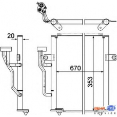 8FC 351 303-521 HELLA Конденсатор, кондиционер