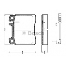 0 986 TB2 682 BOSCH Комплект тормозных колодок, дисковый тормоз