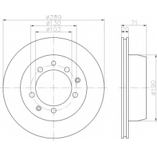 8DD 355 100-441 HELLA Тормозной диск