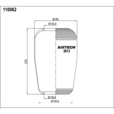 3673 Airtech Кожух пневматической рессоры