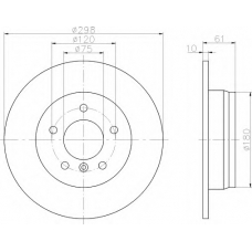 8DD 355 104-801 HELLA Тормозной диск