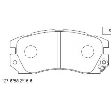 KD3781 ASIMCO Комплект тормозных колодок, дисковый тормоз