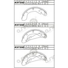 K9720E ASIMCO Комплект тормозных колодок