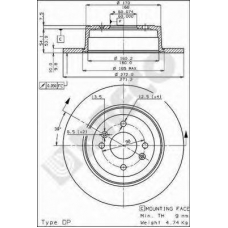 BS 7259 BRECO Тормозной диск