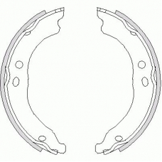 4750.00 REMSA Комплект тормозных колодок, стояночная тормозная с