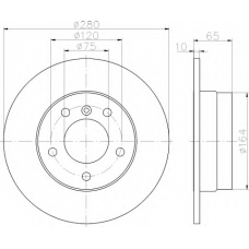 8DD 355 111-251 HELLA Тормозной диск