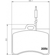 8DB 355 005-911 HELLA Комплект тормозных колодок, дисковый тормоз