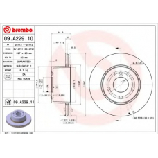 09.A229.10 BREMBO Тормозной диск