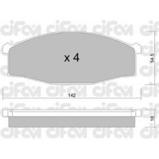 822-497-0 CIFAM Комплект тормозных колодок, дисковый тормоз