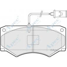 PAD932 APEC Комплект тормозных колодок, дисковый тормоз