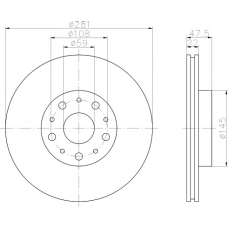 8DD 355 109-031 HELLA PAGID Тормозной диск