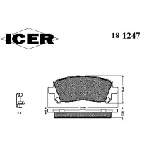 181247 ICER Комплект тормозных колодок, дисковый тормоз