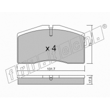 907.0 fri.tech. Комплект тормозных колодок, дисковый тормоз