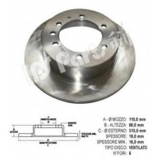 IBP-1116 IPS Parts Тормозной диск