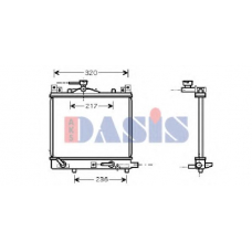 320000N AKS DASIS Радиатор, охлаждение двигателя