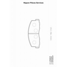 M360I21 NPS Комплект тормозных колодок, дисковый тормоз