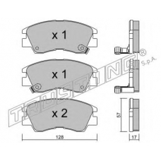 117.0 TRUSTING Комплект тормозных колодок, дисковый тормоз