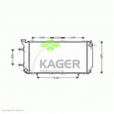 31-1026 KAGER Радиатор, охлаждение двигателя