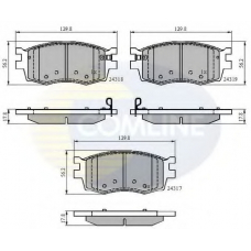 CBP31519 COMLINE Комплект тормозных колодок, дисковый тормоз