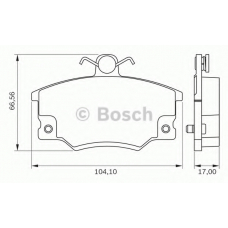 0 986 BB0 080 BOSCH Комплект тормозных колодок, дисковый тормоз