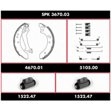 SPK 3670.03 WOKING Комплект тормозов, барабанный тормозной механизм