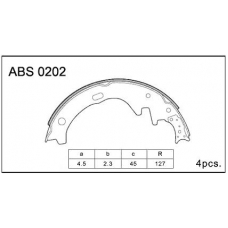 ABS0202 Allied Nippon Колодки барабанные