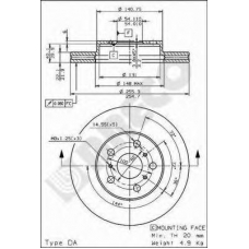 BS 8208 BRECO Тормозной диск