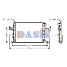 150012N AKS DASIS Радиатор, охлаждение двигателя