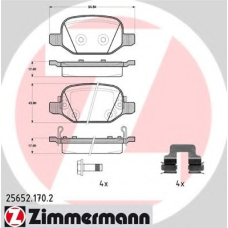 25652.170.2 ZIMMERMANN Комплект тормозных колодок, дисковый тормоз