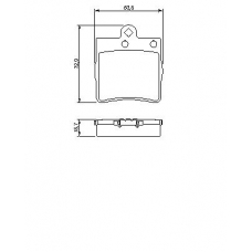 0 986 424 496 BOSCH Комплект тормозных колодок, дисковый тормоз