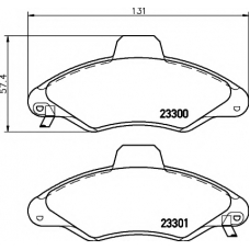 8DB 355 019-291 HELLA PAGID Комплект тормозных колодок, дисковый тормоз