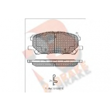 RB1584 R BRAKE Комплект тормозных колодок, дисковый тормоз