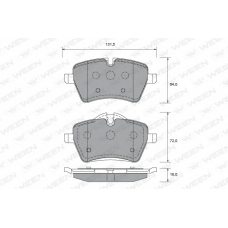 151-2647 WEEN Комплект тормозных колодок, дисковый тормоз