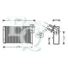 RR0093 EQUAL QUALITY Теплообменник, отопление салона