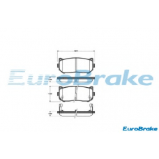 5501223503 EUROBRAKE Комплект тормозных колодок, дисковый тормоз