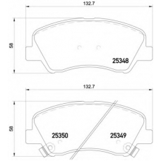 P 18 025 BREMBO Комплект тормозных колодок, дисковый тормоз