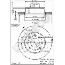 BS 7895 BRECO Тормозной диск