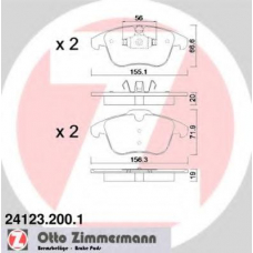 24123.200.1 ZIMMERMANN Комплект тормозных колодок, дисковый тормоз