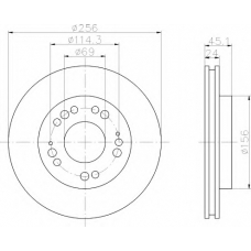 8DD 355 106-351 HELLA Тормозной диск