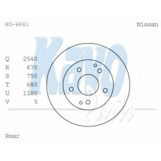 BD-6861 KAVO PARTS Тормозной барабан