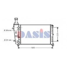 300070N AKS DASIS Радиатор, охлаждение двигателя